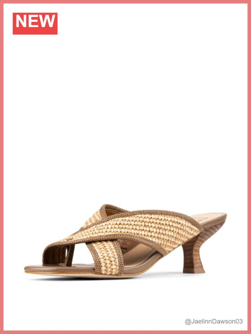 Donald J Pliner Kaysha Women's Raffia Heeled Sandals Kitten Heel